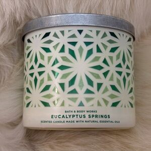 Bath & Body Works 3 Wick Candle EUCALYPTUS SPRINGS 14.5 OZ NEW RETIRED RARE